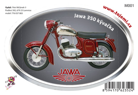 M001 - Jawa 350 kývačka 75×54mm