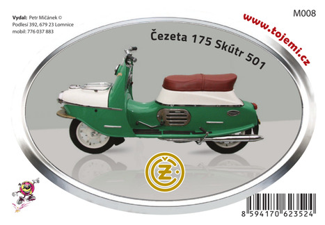 M008 - ČZ 175/501 skůtr 75×54mm