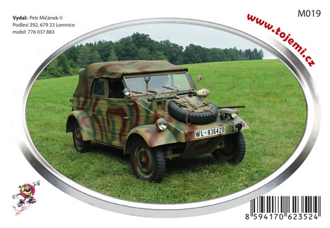 M019 - Kfz1 (VW 82 Kübelwagen) 120×77mm